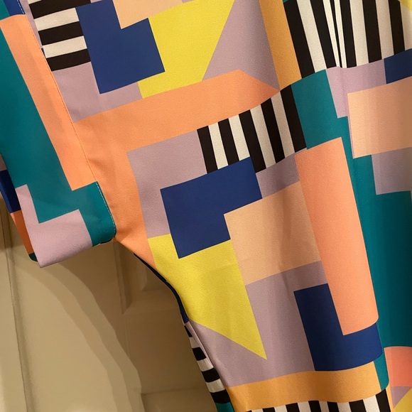 Crosby by Mollie Burch Geometric Caftan Maxi Dress Size Small - Picture 2 of 10